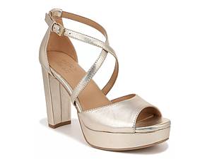 Gold block best sale heels dsw