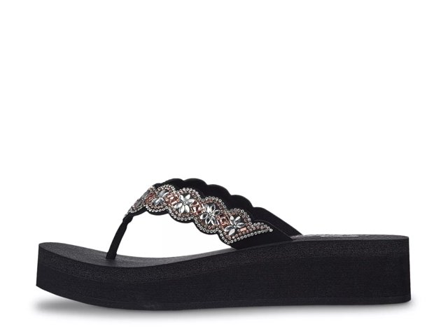 Skechers cali vinyasa shop wedge flip flop