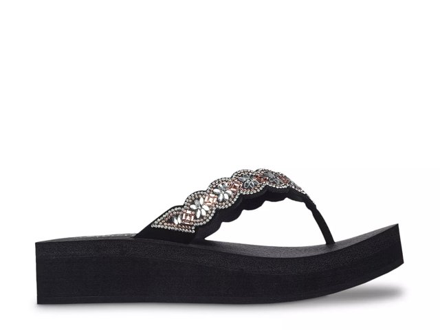Skechers cali vinyasa wedge flip new arrivals flop
