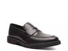 Stacy Adams Blake Mens Leather Moc-Toe Slip-On Dress Shoes, 9 Medium, Black