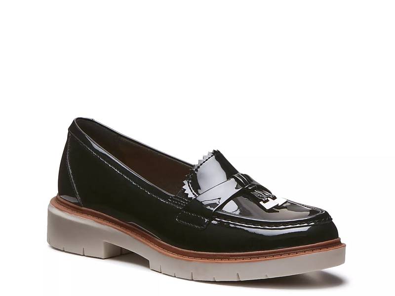 Clarks leather hot sale loafers womens