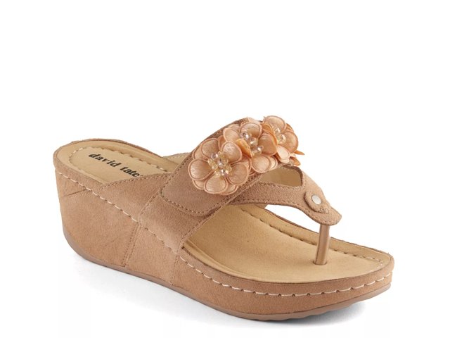 David tate wedge store sandals