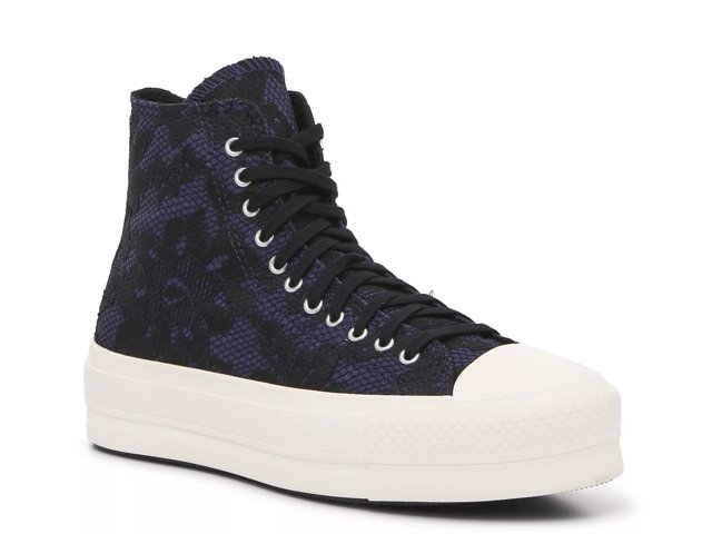 Navy platform converse top