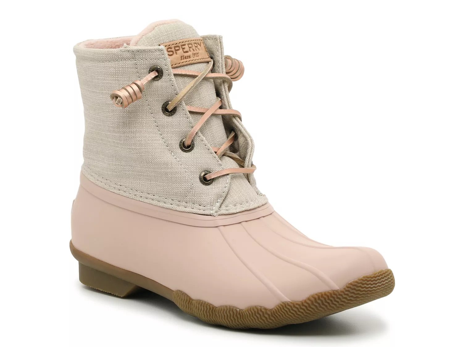 Pink duck boots sperry best sale