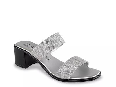 Italian shoemakers silver discount sandals