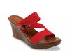 Dsw red wedge on sale sandals