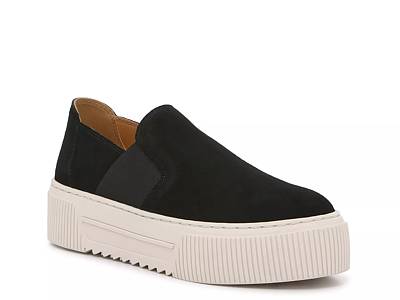 Women black hot sale slip on