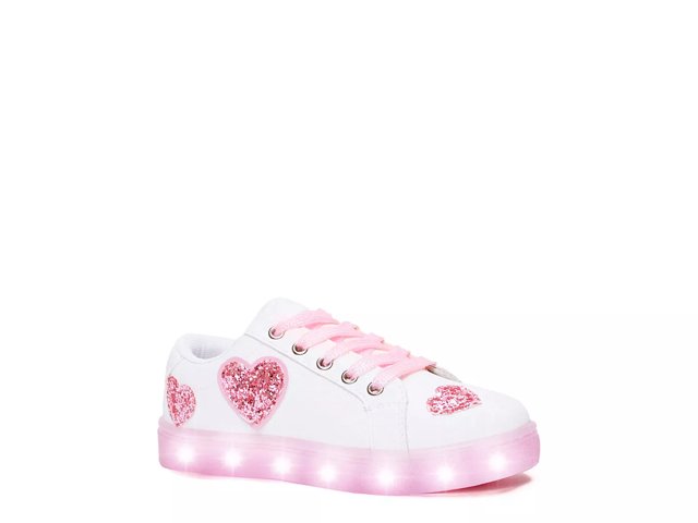 FABKIDS Glitter Heart Light-Up Sneaker - Kids' - Free Shipping | DSW