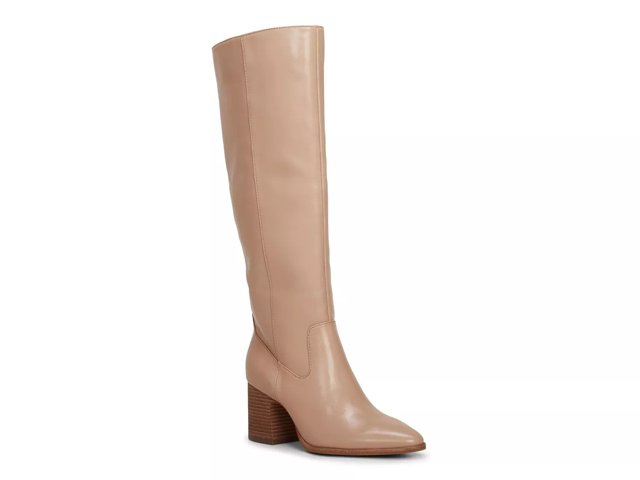 Beige wide calf boots store