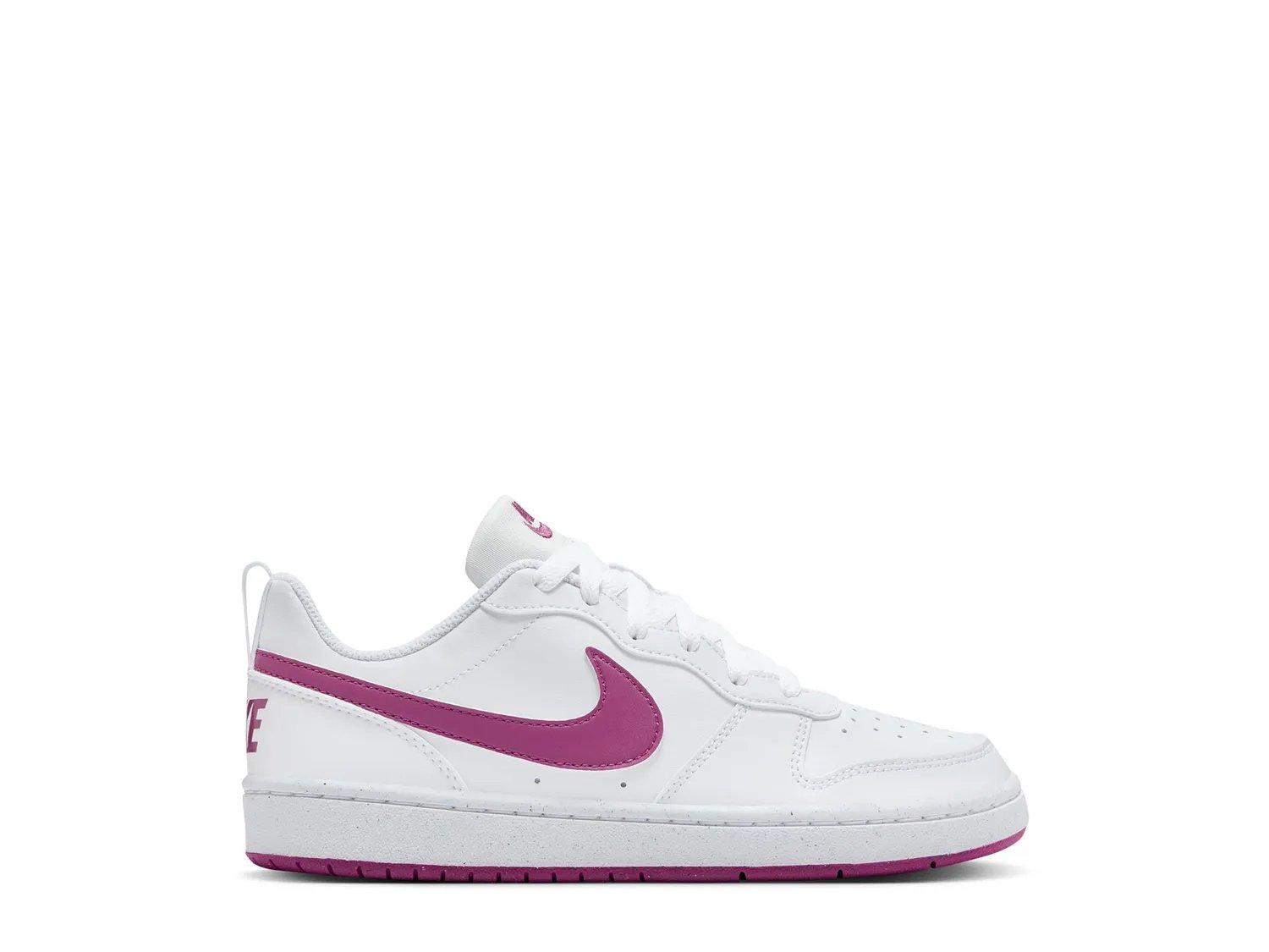 Kids Nike Court Borough Low Recraft Shoes Big 4.5 White Hot Fuchsia