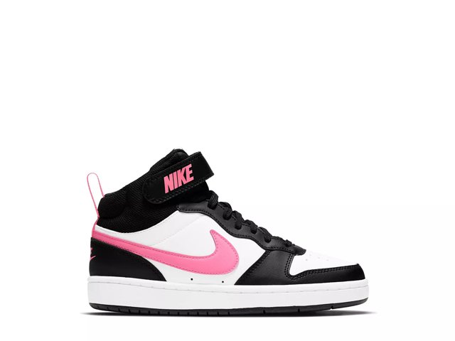 White pink and black nikes deals