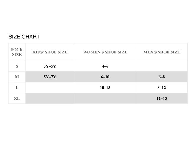Nike youth socks size chart hotsell