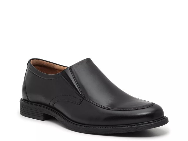 Hush puppies black slip on shoes sale