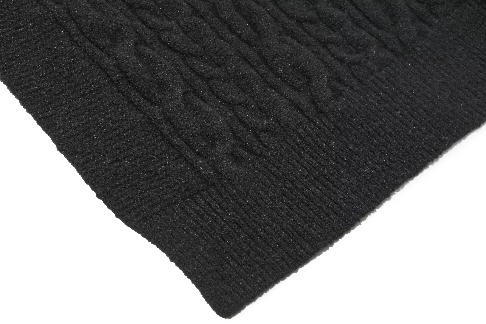 Cable-Knit Turtleneck Poncho