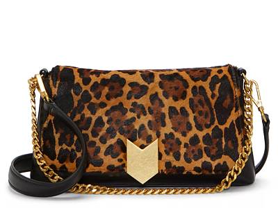 Vince Camuto Livy Leopard Clear Large Crossbody Bag