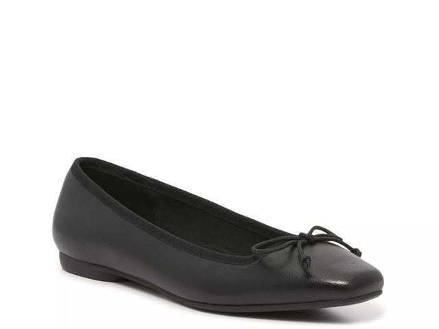 Dsw black leather flats store