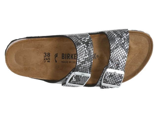 Birkenstock Arizona Slide Sandal Women s Grey White Snake Print Size EU 40 US Womens 9 9.5 Mens 7 7.5 Sandals Arizona Footbed