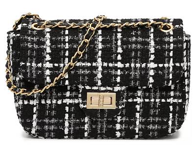 Kelly & Katie Tweed Chain Crossbody Bag - Free Shipping