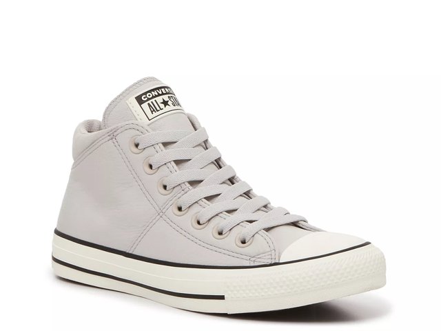 Gray leather converse shop