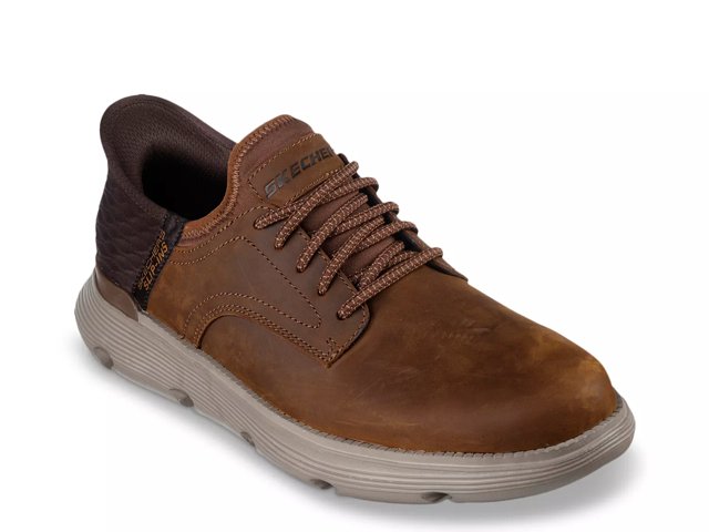 Skechers slip on leather sales shoes