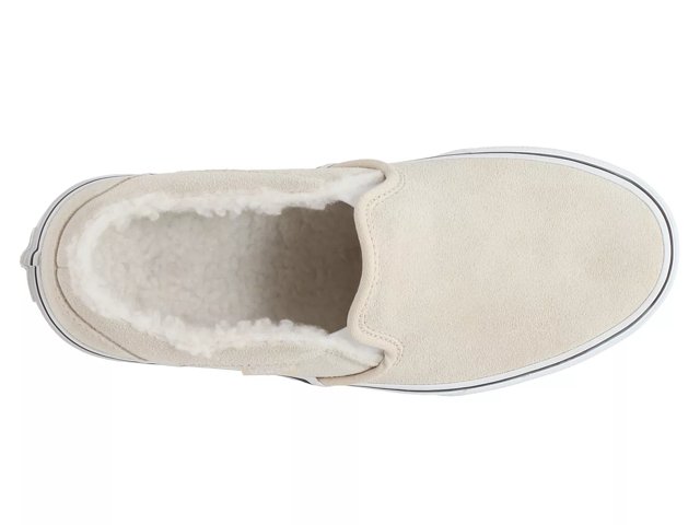 Vans suede slip on platform pink discount