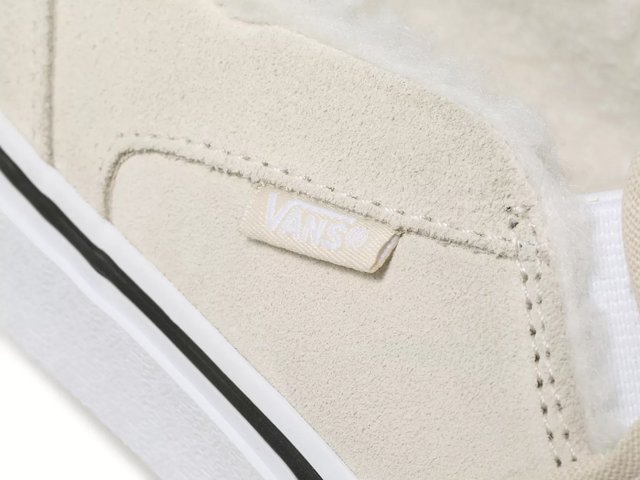 Fuzzy vans hotsell slip ons womens