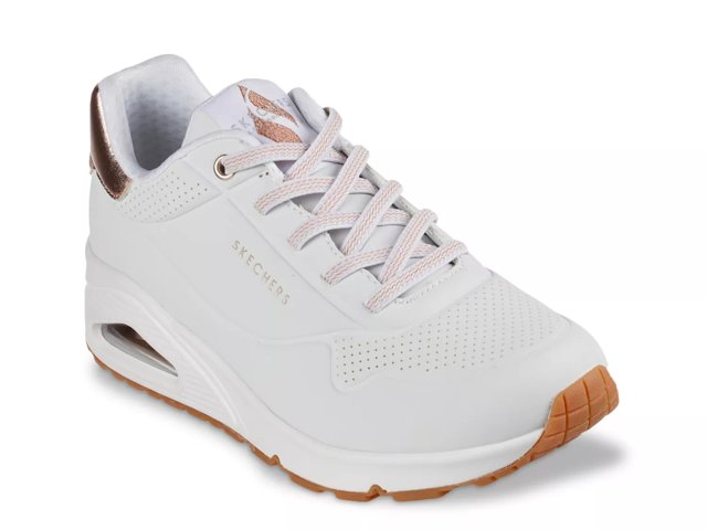 Skechers Women's Street, Uno-Shimmer Away Sneaker, White, 5 Wide :  : Clothing, Shoes & Accessories