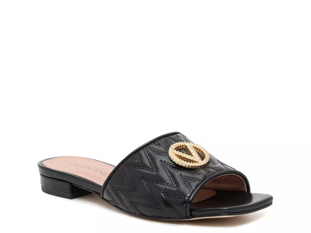 サンダル・ミュール VALENTINO FW25 Sandals (4W0S0Q67TPZ 0NO) Valentino by Mario Valentino Afrodite Quilted Leather Slide