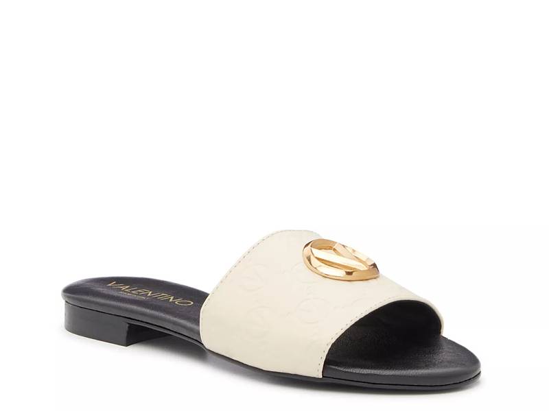 Valentino bugola leather online slides