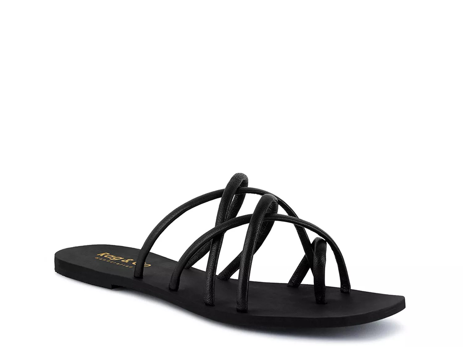 Rag & Co Rosemary Buckle Strap Flat Sandals