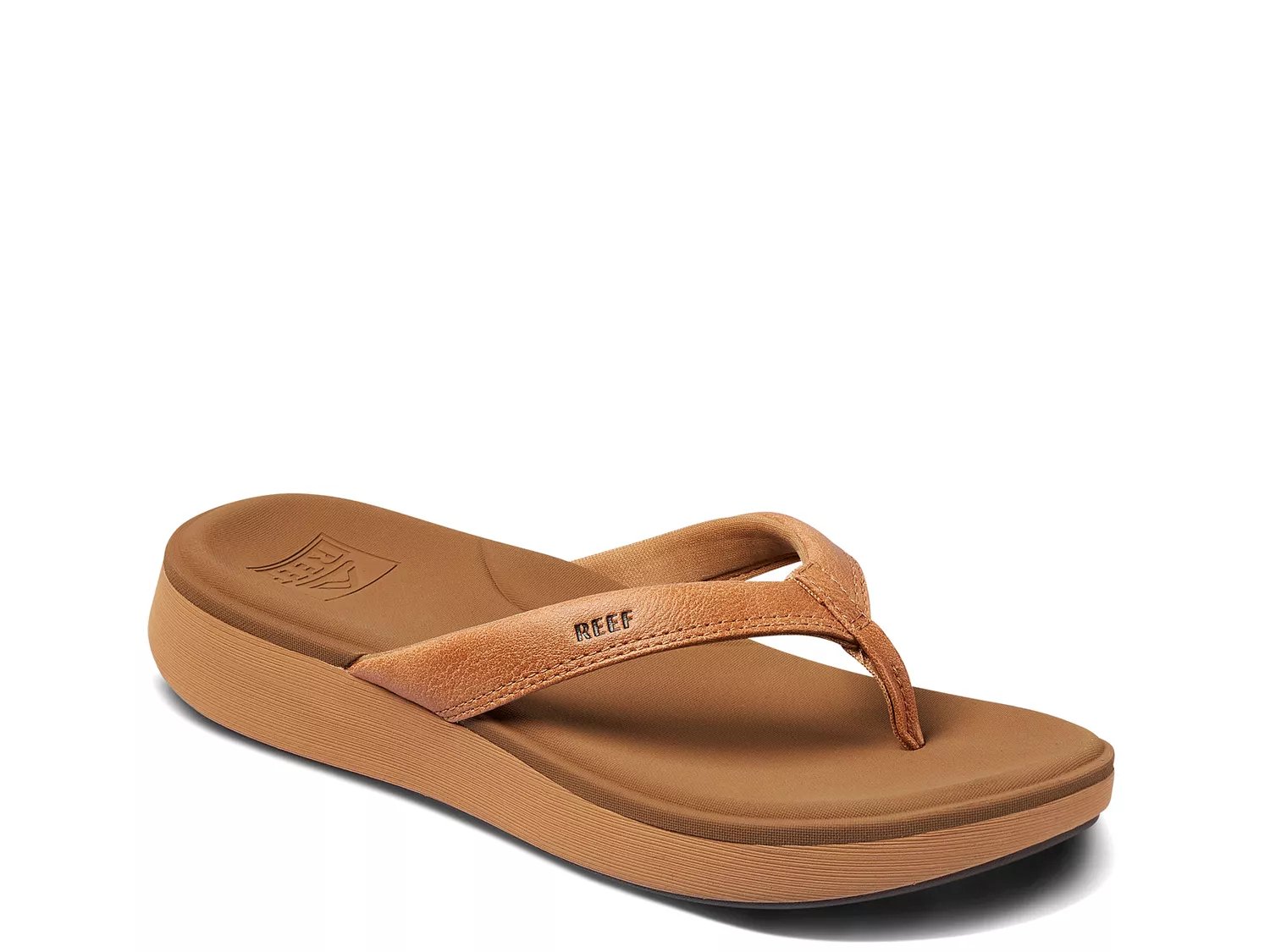 Reef tan flip discount flops