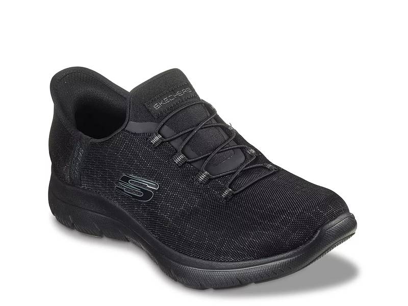 Black sketcher tennis shoes hotsell