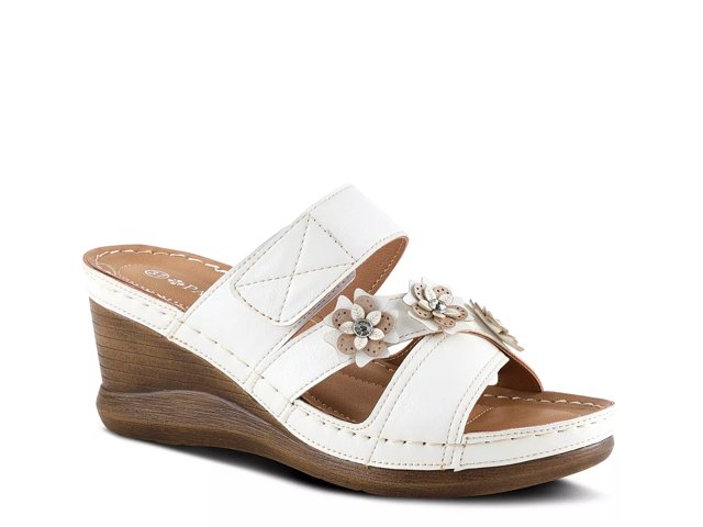 Spring step white sandals online