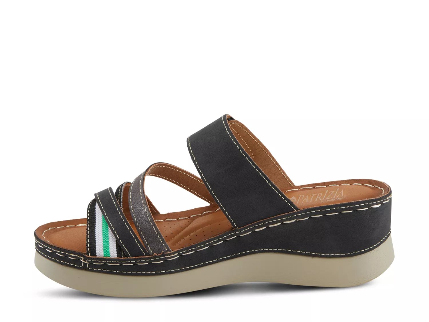 Sude Wedge Sandal