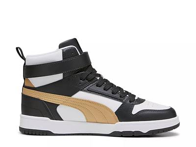 White and gold outlet high top pumas