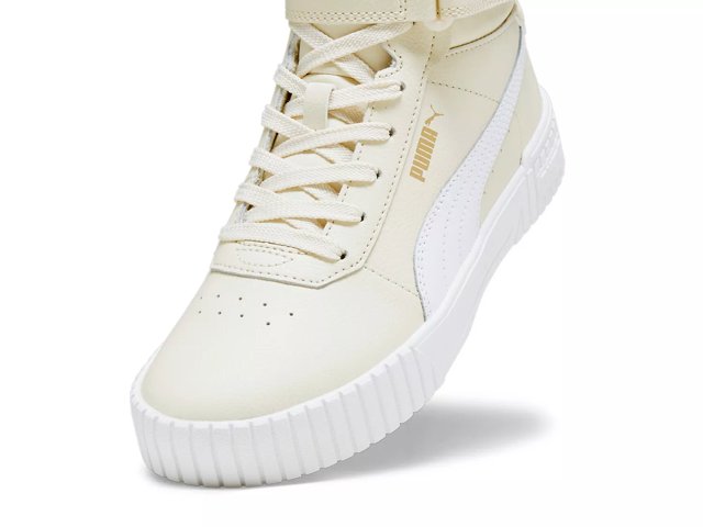 White Puma Womens Carina Mid Top Sneaker, Womens