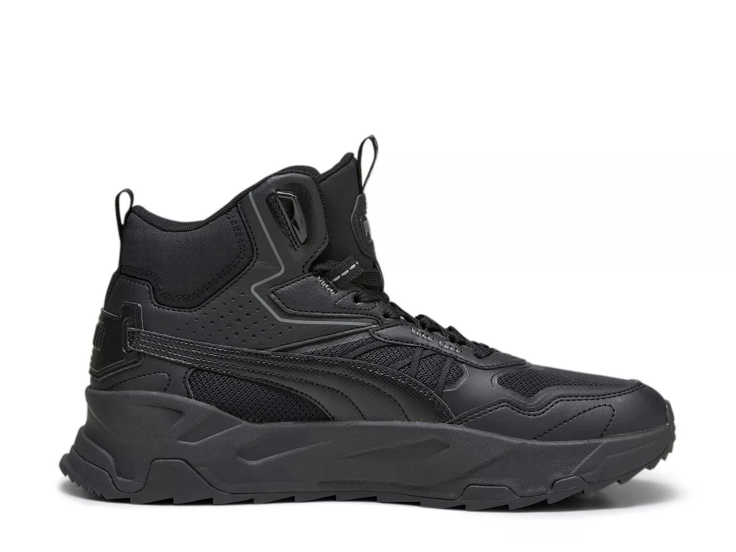 Puma TRINITY MID HYBRID - High-top trainers - myrtlemyrtle black/green -  Zalando