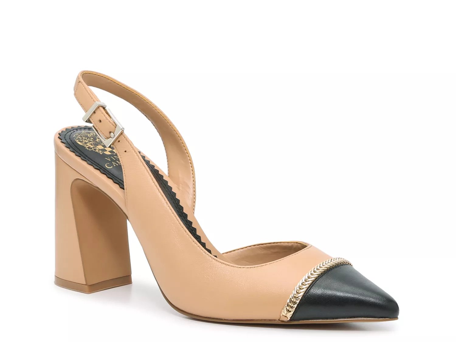  Vince Camuto Women's Desimmy Block Heel Pump, Beige, 5