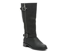 Womens black riding boots wide clearance calf