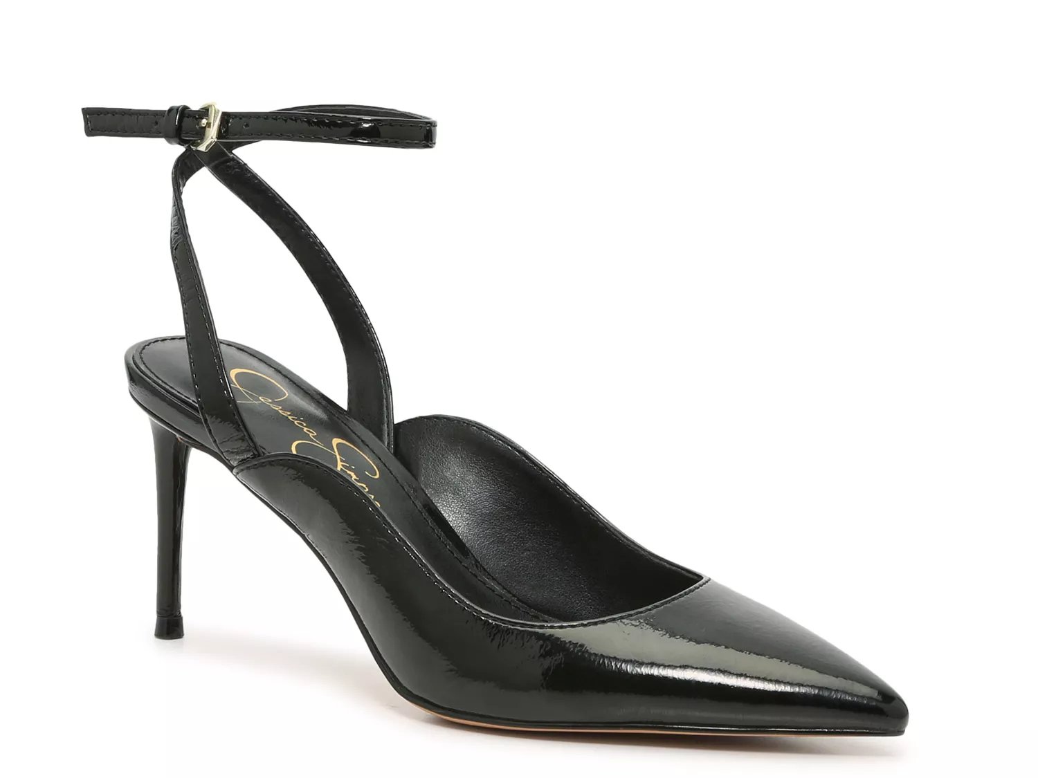 Jessica simpson black patent leather outlet pumps