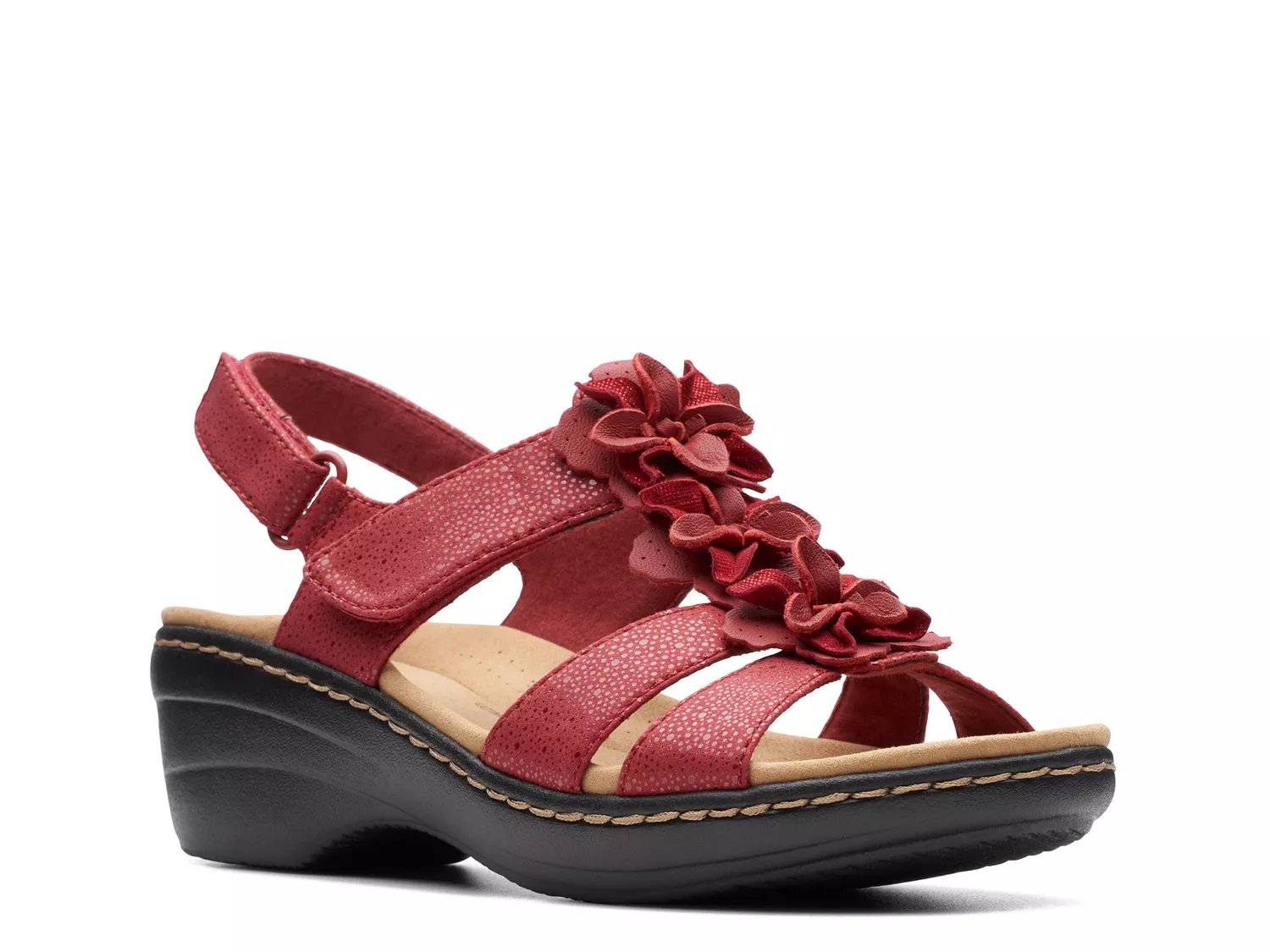 Clarks red outlet sandals