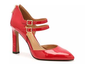 Red store pumps dsw