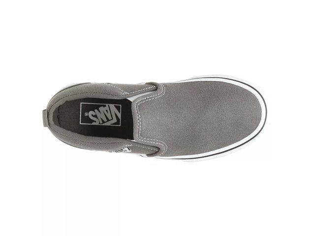 Kids gray slip on vans cheap