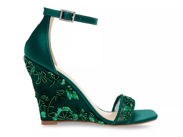 Betsey johnson koko wedge sandals hotsell