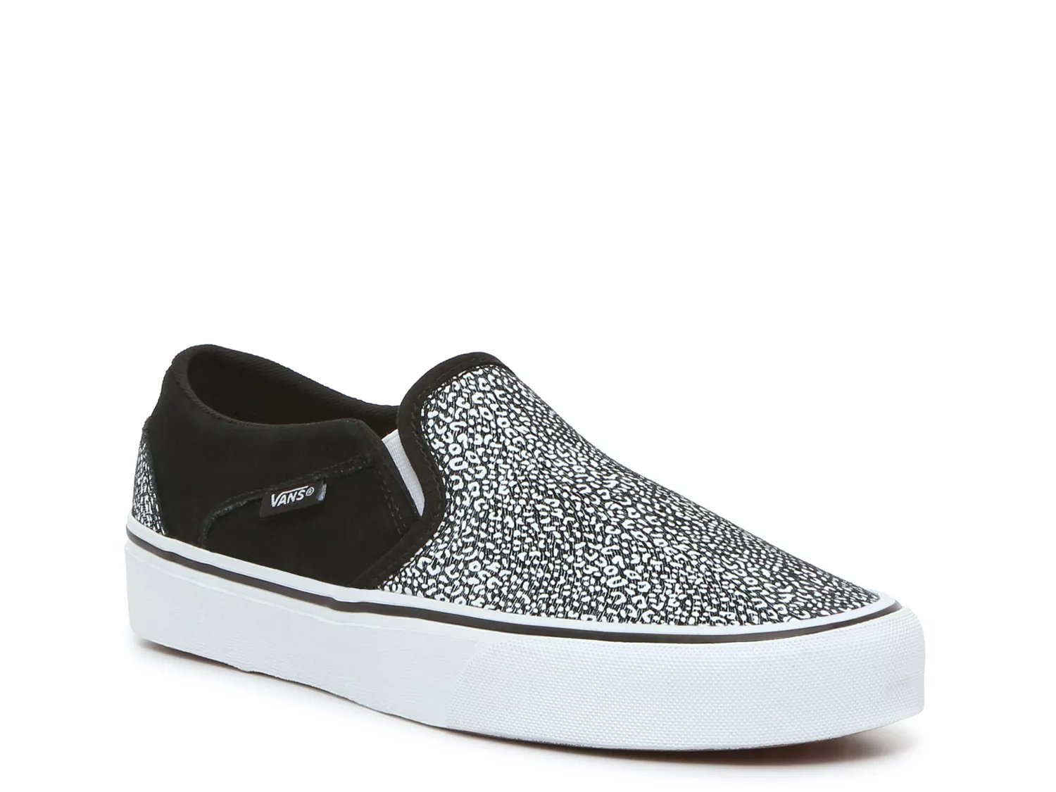 Vans asher slip store on womens black