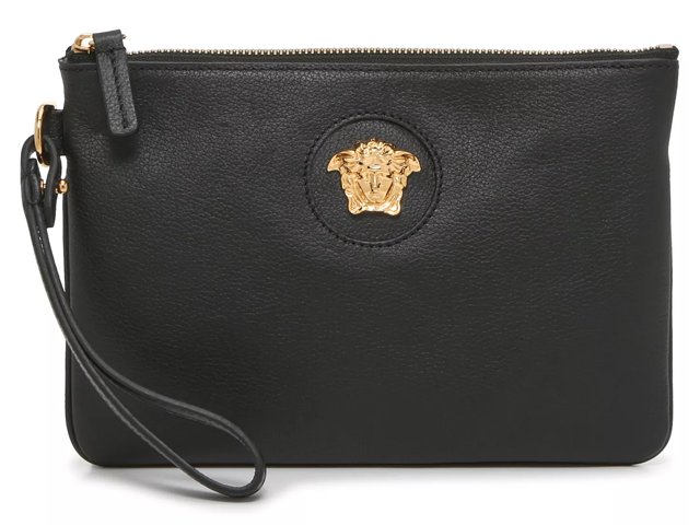 Versace Leather Zip Pouch Free Shipping DSW