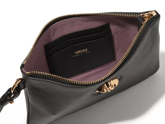売れ筋がひ新作！ Free - Pouch Zip Leather Versace Shipping DSW | Bag