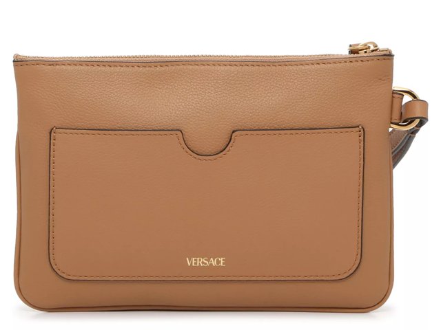 Versace Leather Zip Pouch