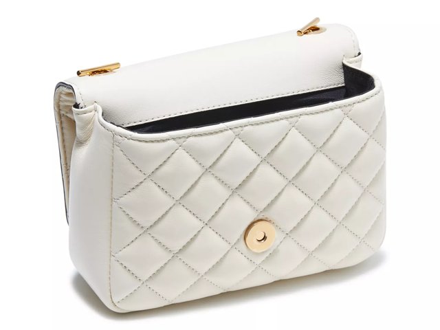 White quilted shop crossbody bag