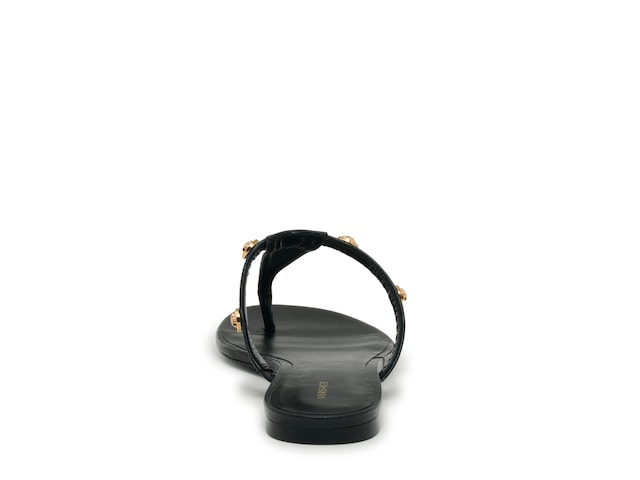 Medusa leather thong sandals in black - Versace